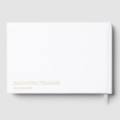 Moderne brieven aan de bruid Elegant wit Gastenboek (Achterkant)