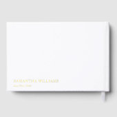 Moderne Brieven Voor De Bruid Elegant Wit Gastenboek (Achterkant)