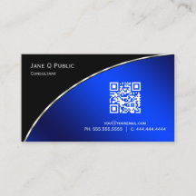 Moderne, Bright Blauw QR Elegant Professional
