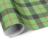 Moderne Bright Red & Green Holiday Plaid Gift Cadeaupapier (Rol Hoek)