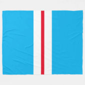 Moderne Bright Sky Blauw Rood Wit Racing Stripes Fleece Deken (Voorkant (Horizontaal))