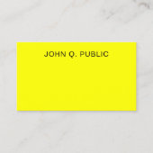 Moderne, briljante neon, heldergele legant visitekaartje (Voorkant)