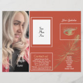 Moderne brochure flyer voor wimperservice sessie (Achterkant)