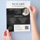 Moderne brochure van de Notaris van de Foto & het  (Hand)