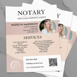 Moderne brochure van de Notaris van de Foto & het<br><div class="desc">Een aanpasbare,  minimalistische,  moderne notaris- & leningsagent met een logo- en qr-code. Goede keuze voor notaris,  leningagenten,  hypotheekagenten,  enz.</div>