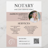 Moderne brochure van de Notaris van de Foto & het  (Voorkant)