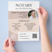 Moderne brochure van de Notaris van de Foto & het  (Hand)