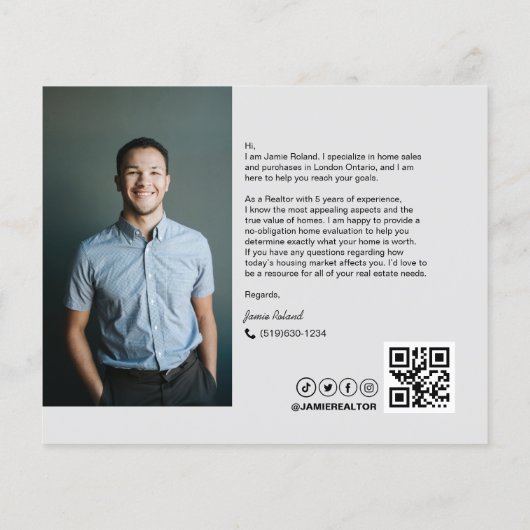 Moderne brochure voor professioneel onroerend goed (Achterkant)