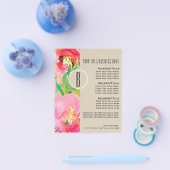 Moderne brochure Waterverf van floral met heldere  (Enkel)