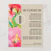 Moderne brochure Waterverf van floral met heldere  (Voorkant)