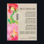 Moderne brochure Waterverf van floral met heldere<br><div class="desc">Pas aan met om het even welke tekst</div>