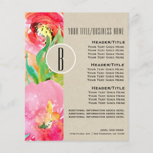 Moderne brochure Waterverf van floral met heldere