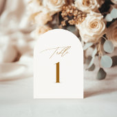 Moderne Brons Elegante Trouwtafel Nummer Kaart
