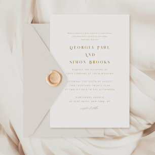 Moderne Brons Elegante Typografie Christelijke bru Kaart