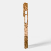 Moderne bronzen metallic textuur Case-Mate iPhone case (Achterkant / Links)