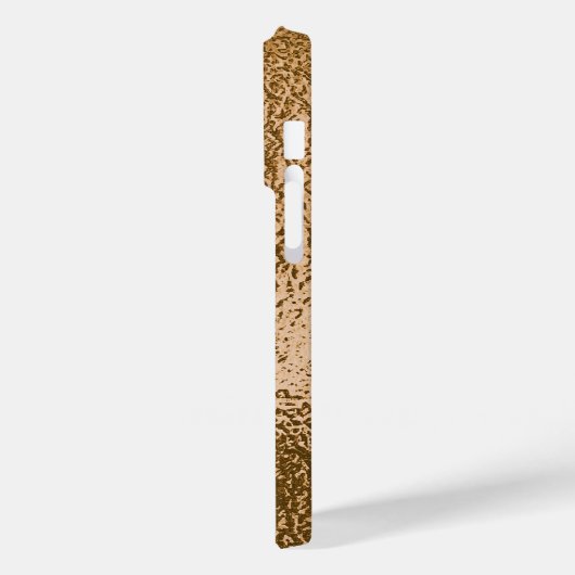 Moderne bronzen metallic textuur Case-Mate iPhone case (Achterkant / Links)