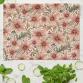 moderne bronzen perzik bloem theedoek (Gevouwen)