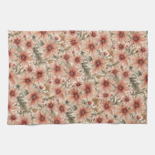 moderne bronzen perzik bloem theedoek (Horizontaal)