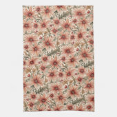 moderne bronzen perzik bloem theedoek (Verticaal)