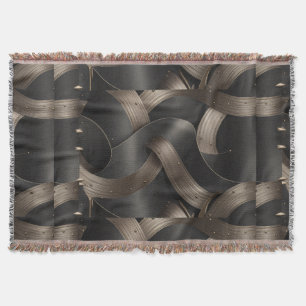 Moderne Bronzen Stroom Luxe Mannelijk Accent Deken