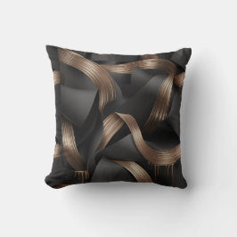 Moderne Bronzen Stroom Luxe Mannelijk Accent Kussen