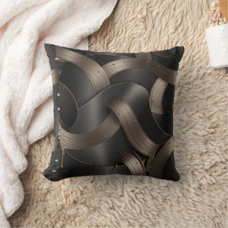 Moderne Bronzen Stroom Luxe Mannelijk Accent Kussen