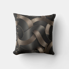 Moderne Bronzen Stroom Luxe Mannelijk Accent Kussen