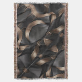 Moderne Bronzen Stroom Luxe Mannelijke Accent Deken (Voorkant Verticaal)