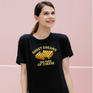 Moderne Brood-met-Kaasshirt met Gele Tekst Tri-Blend Shirt