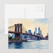 moderne Brooklyn Bridge, NYC 🇺🇲❣️🇺🇸 Briefkaart (Voorkant / Achterkant)