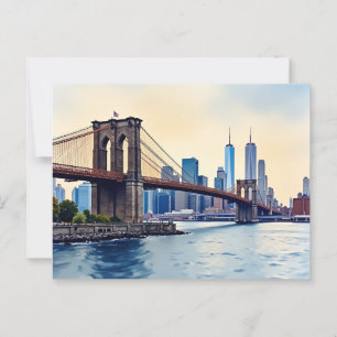  moderne Brooklyn Bridge, NYC 🇺🇲❣️🇺🇸 Briefkaart