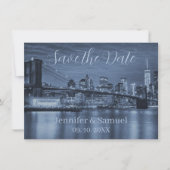 Moderne Brooklyn Bridge NYC marineblauwe stadsgezi (Voorkant)