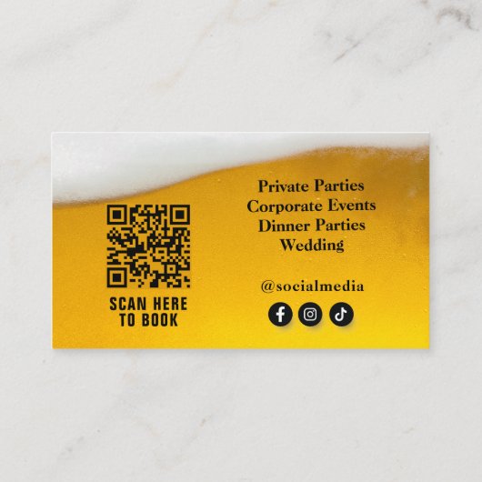 Moderne brouwerij business | Bierleverancier Visitekaartje (Achterkant)