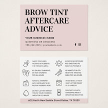 Moderne Brow Tint Aftercare Instructions Kaart