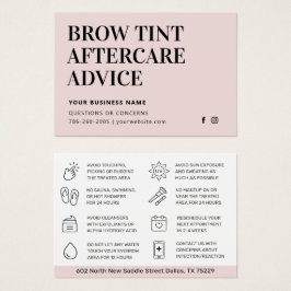 Moderne Brow Tint Aftercare Instructions Kaart