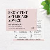 Moderne Brow Tint Aftercare Instructions Kaart (Bureau)
