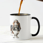 Moderne Browns / Black Basset Hound personaliseren Mok