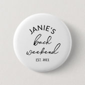Moderne Bruid/Bachelorette Bruidsfeest Ronde Button 5,7 Cm (Voorkant)