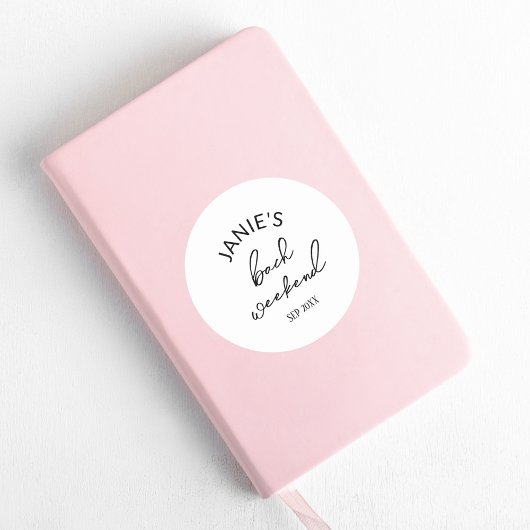 Moderne Bruid/Bachelorette Bruidsfeest Ronde Sticker