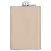 Moderne bruid | Beige + Zwart Script Heupfles (Achterkant)