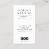 Moderne bruid bruidegom foto bruiloft fotograaf visitekaartje (Achterkant)