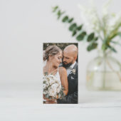Moderne bruid bruidegom foto bruiloft fotograaf visitekaartje (Staand voorkant)