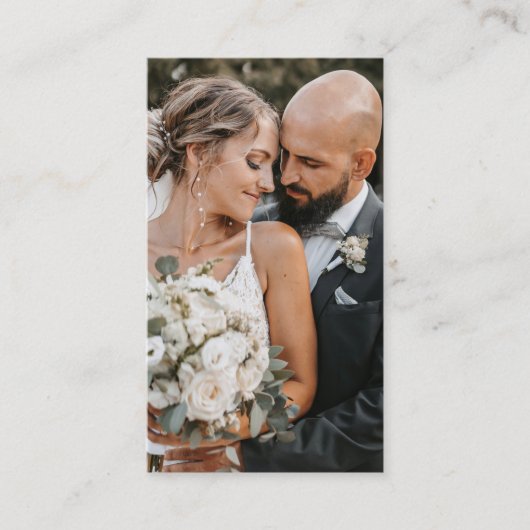 Moderne bruid bruidegom foto bruiloft fotograaf visitekaartje (Voorkant)