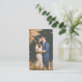 Moderne bruid bruidegom foto bruiloft fotograaf visitekaartje (Staand voorkant)