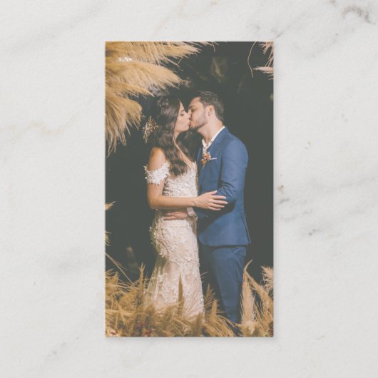 Moderne bruid bruidegom foto bruiloft fotograaf visitekaartje (Voorkant)