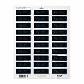 Moderne Bruid & Bruidegom Huwelijksenvelop Retoura Etiket (Full Sheet)