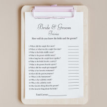 Moderne bruid & bruidegom trivia vrijgezellenfeest