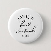 Moderne Bruid/ Bruidsmeisjes Afscheidspartij Ronde Button 5,7 Cm (Voorkant)
