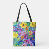 Moderne bruid Elegante Bloemen Waterverf voor haar Tote Bag (Achterkant)