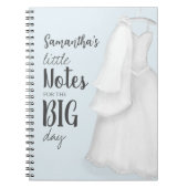 Moderne bruid Elegante vintage cute trouwjurk Notitieboek (Voorkant)